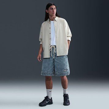 Шорти Nike Men's 10" Denim Basketball Shorts 'Blue Grey' HV1913-436 фото
