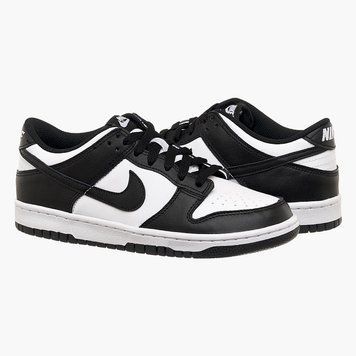 Кросівки жіночі Nike Dunk Low Retro White Black (Gs) (CW1590-100) CW1590-100 фото