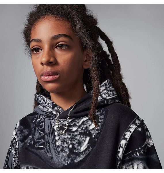 Спортивний костюм дитячий Jordan Big Kids Mj Mvp Fleece Aop Pull Black/Violet (95D604-G0T__95D605G0T) 95D604-G0T__95D605G0T фото