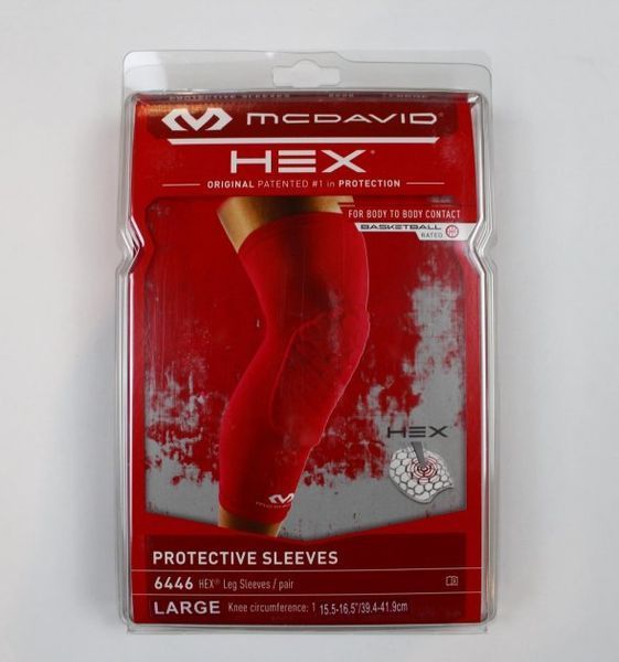 Захисні наколінники Mcdavid Extended Compression Leg Sleeve With Hexpad (6446(SCARLET)) 6446(SCARLET) фото
