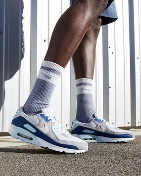 Кросівки Nike Air Max 90 "Pure Platinum / Glacier Blue / Court Blue" FN6958-001 фото