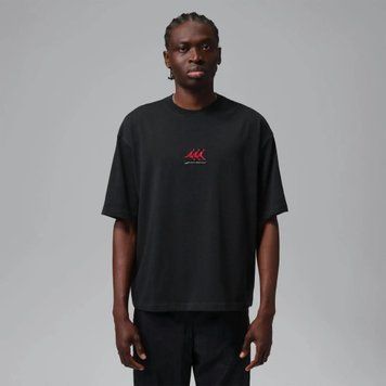 Футболка чоловіча Air Jordan Flt Gfx Ovsz Ss Crew Black IF3133-010 фото